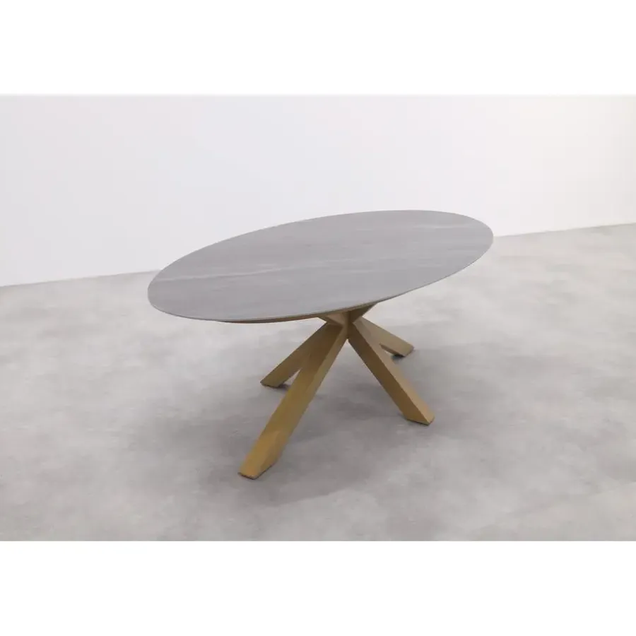 Tuintafels-Garden Impressions Scotland tafel - 230x115 cm - light teaklook - Centostone Napoli sand