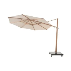 Parasols-4-Seasons Outdoor 4-Seasons Siesta Premium - zweefparasol 350 cm. - Woodlook/Sand