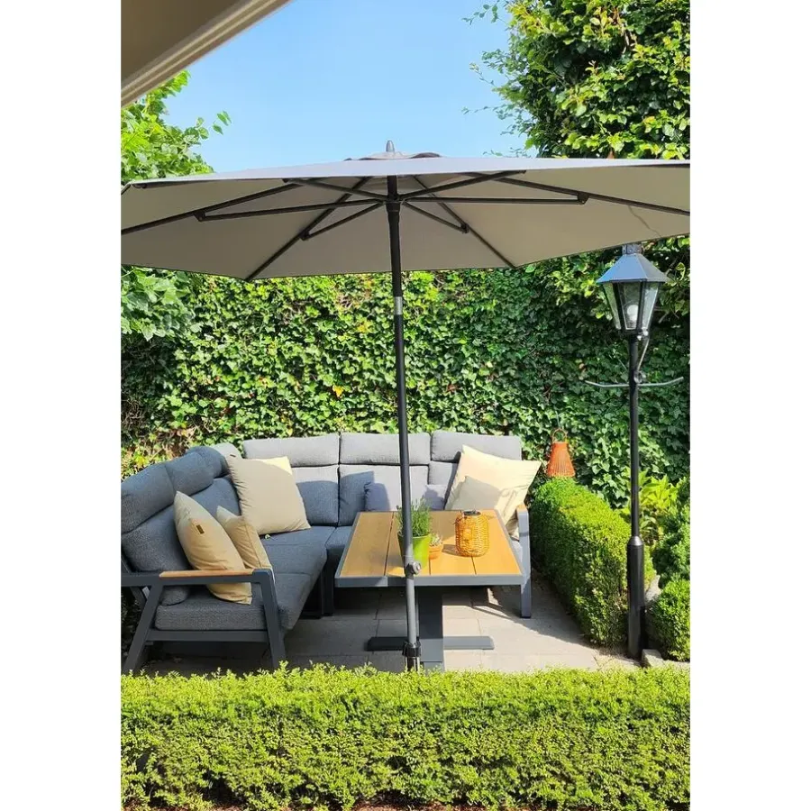 4-Seasons Outdoor 4-Seasons stokparasol Azzurro 300 cm - Charcoal