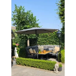 Parasols-4-Seasons Outdoor 4-Seasons stokparasol Azzurro 350 cm - Charcoal