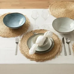 Placemats-Secret de Gourmet Placemat - raffia naturel - rond - 38 cm