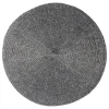 Secret de Gourmet Placemat - rond - kralen - grijs - 35 cm