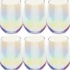 Waterglazen-Secret de Gourmet Tumbler drink glazen - 6x - parelmoer - 540 ml