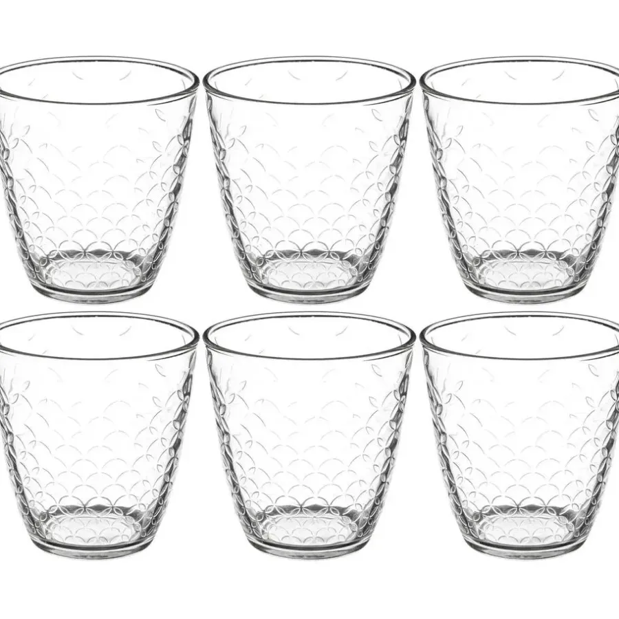 Secret de Gourmet waterglazen Rome - 6x - 250 ml - deco glas