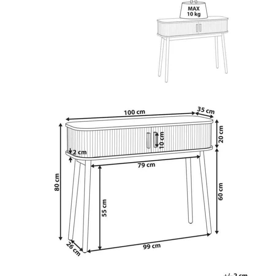 Leen Bakker SELAH - Sidetable - Lichthout - MDF