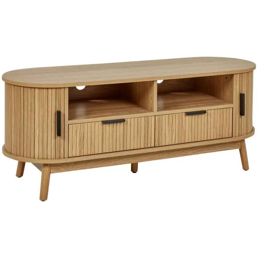 Tv Meubels-Leen Bakker SELAH - TV-meubel - Lichthout - MDF
