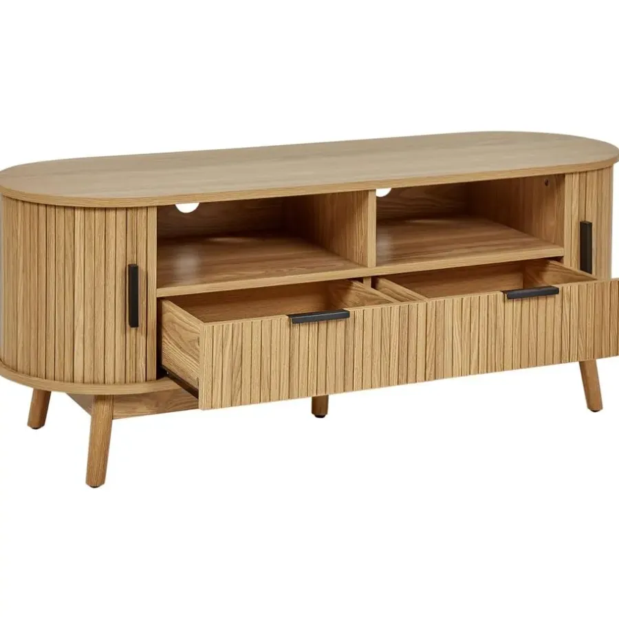 Tv Meubels-Leen Bakker SELAH - TV-meubel - Lichthout - MDF