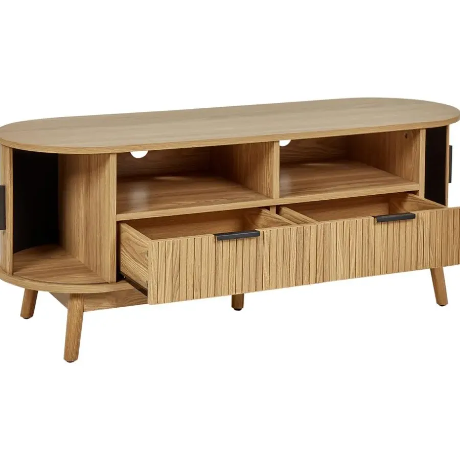 Tv Meubels-Leen Bakker SELAH - TV-meubel - Lichthout - MDF