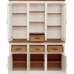 Buffetkasten-Loft24 Selma - Buffetkast met 5 deuren en 4 lades van grenen in wit