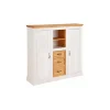 Buffetkasten-Loft24 Selma - Dressoir met 2 deuren en 3 laden in wit gebeitst grenen