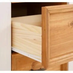 Buffetkasten-Loft24 Selma - Dressoir met 2 deuren en 3 laden in wit gebeitst grenen