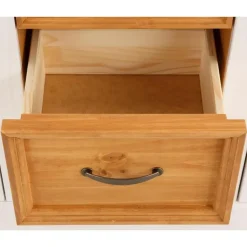 Buffetkasten-Loft24 Selma - Dressoir met 2 deuren en 3 laden in wit gebeitst grenen
