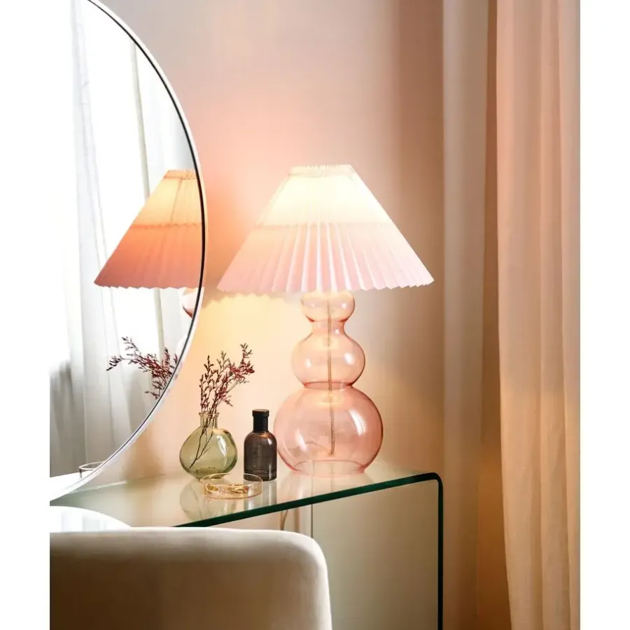 Tafellampen-Leen Bakker SENGWA - Tafellamp - Roze - Glas