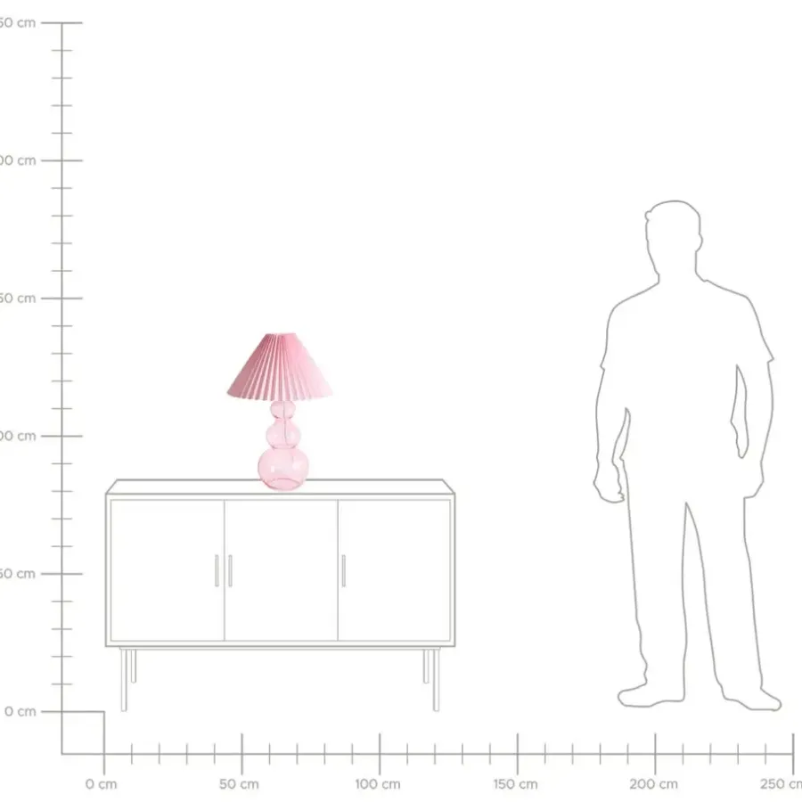 Tafellampen-Leen Bakker SENGWA - Tafellamp - Roze - Glas