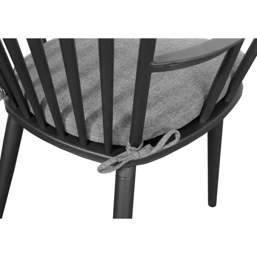 Tuinstoelen-Sens-Line - Amsterdam Tuinstoel Zwart - Aluminium - Set van 2
