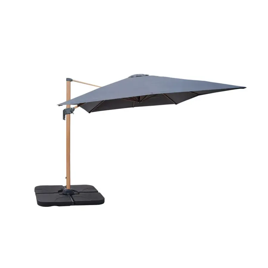 Parasols-Merkloos Sens-Line - Jamaica Parasol - 3x4m - Grijs