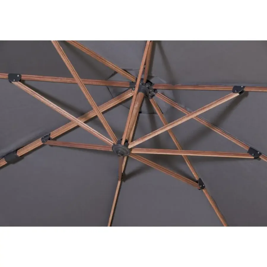 Parasols-Merkloos Sens-Line - Jamaica Parasol - 3x4m - Grijs