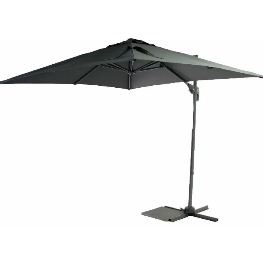 Parasols-Sens-Line Honolulu zweefparasol vierkant - 250x250 cm - Antraciet
