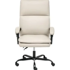 Leen Bakker SERENE - Bureaustoel - Lichtbeige - Kunstleer