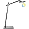 Leen Bakker SERPENS - Bureaulamp LED - Grijs - Synthetisch materiaal