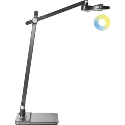 Leen Bakker SERPENS - Bureaulamp LED - Grijs - Synthetisch materiaal