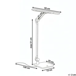 Leen Bakker SERPENS - Bureaulamp LED - Grijs - Synthetisch materiaal