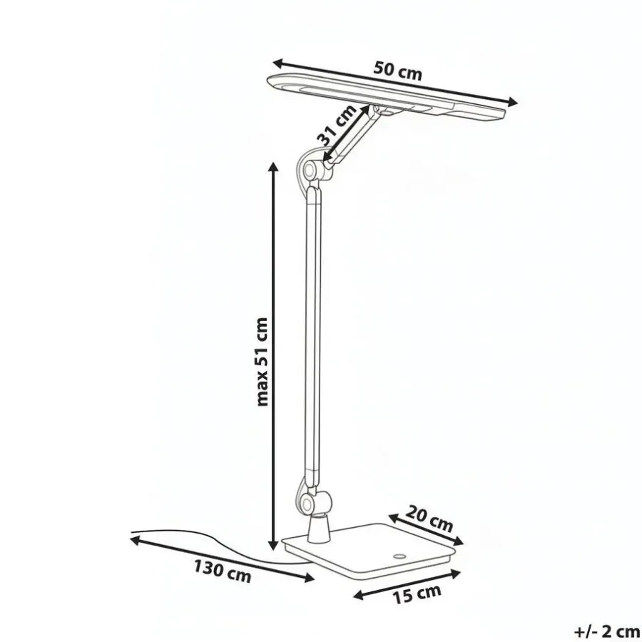 Leen Bakker SERPENS - Bureaulamp LED - Zilver - Synthetisch materiaal