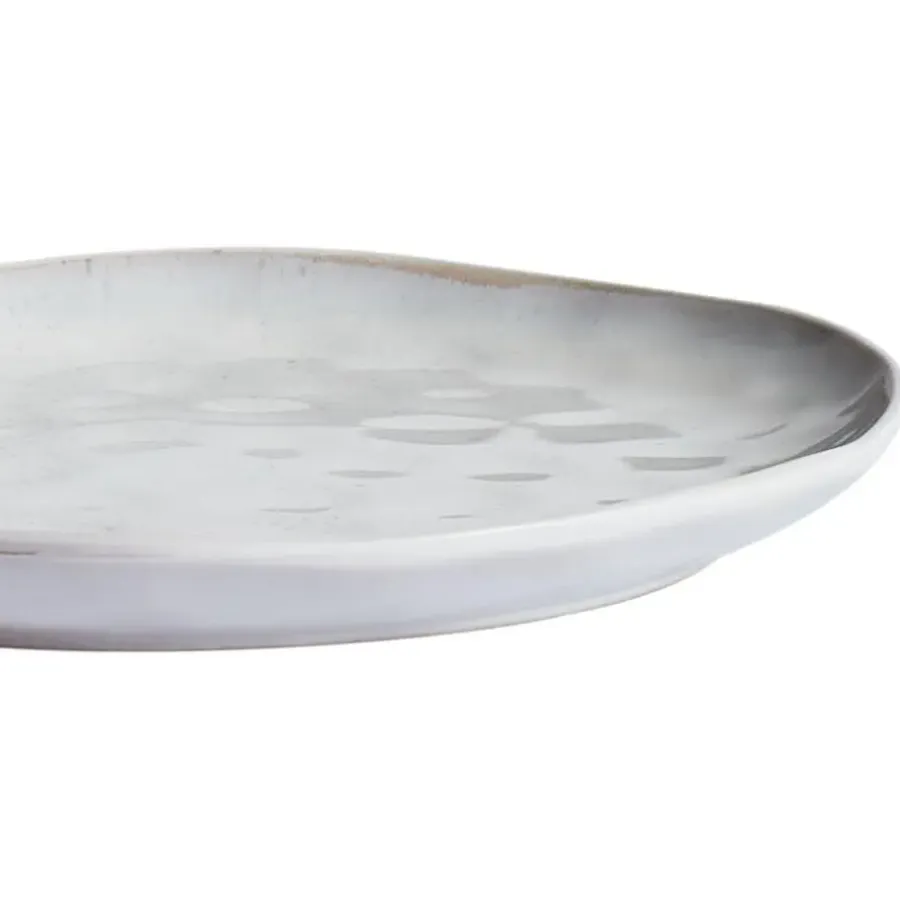 Leen Bakker SESAME - Dinerborden set van 4 - Lichtgrijs - Steengoed