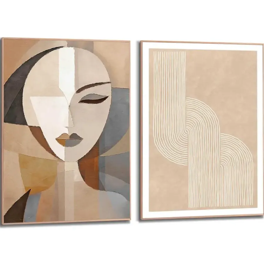 Posters-Reinders Set poster met lijst - Abstract portret