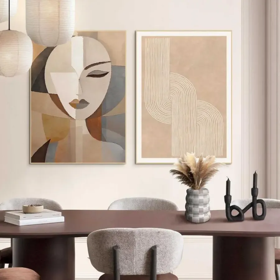 Posters-Reinders Set poster met lijst - Abstract portret