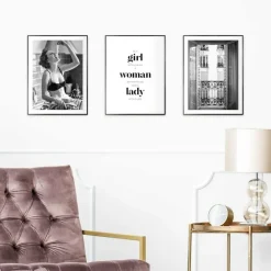 Posters-Reinders Set poster met lijst - Fashion Woman