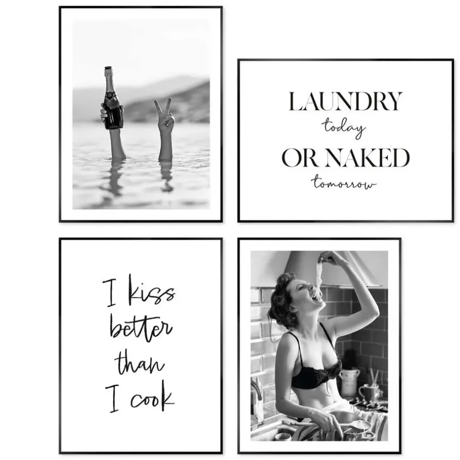 Posters-Reinders Set poster met lijst - Humor bundle