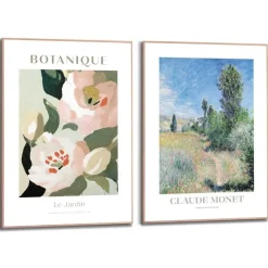 Reinders Set poster met lijst - Monet tuin bundel