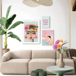 Posters-Reinders Set poster met lijst - Pastel sfeer