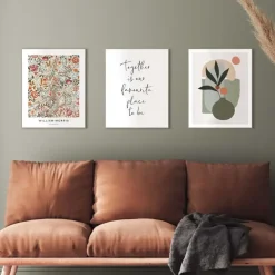 Posters-Reinders Set poster met lijst - William Morris - Bloemen