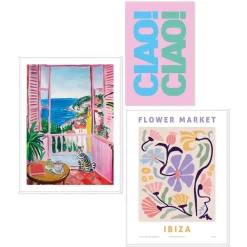 Reinders Set poster met lijst - Zomer aan Zee