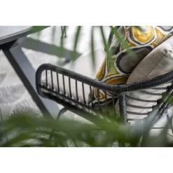 Tuinstoelen-Garden Impressions Set van 4 - Margriet tuinstoel - Zwart/Zand