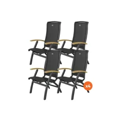 Hartman Set van 4 - Da Vinci verstelbare stoel - Teak