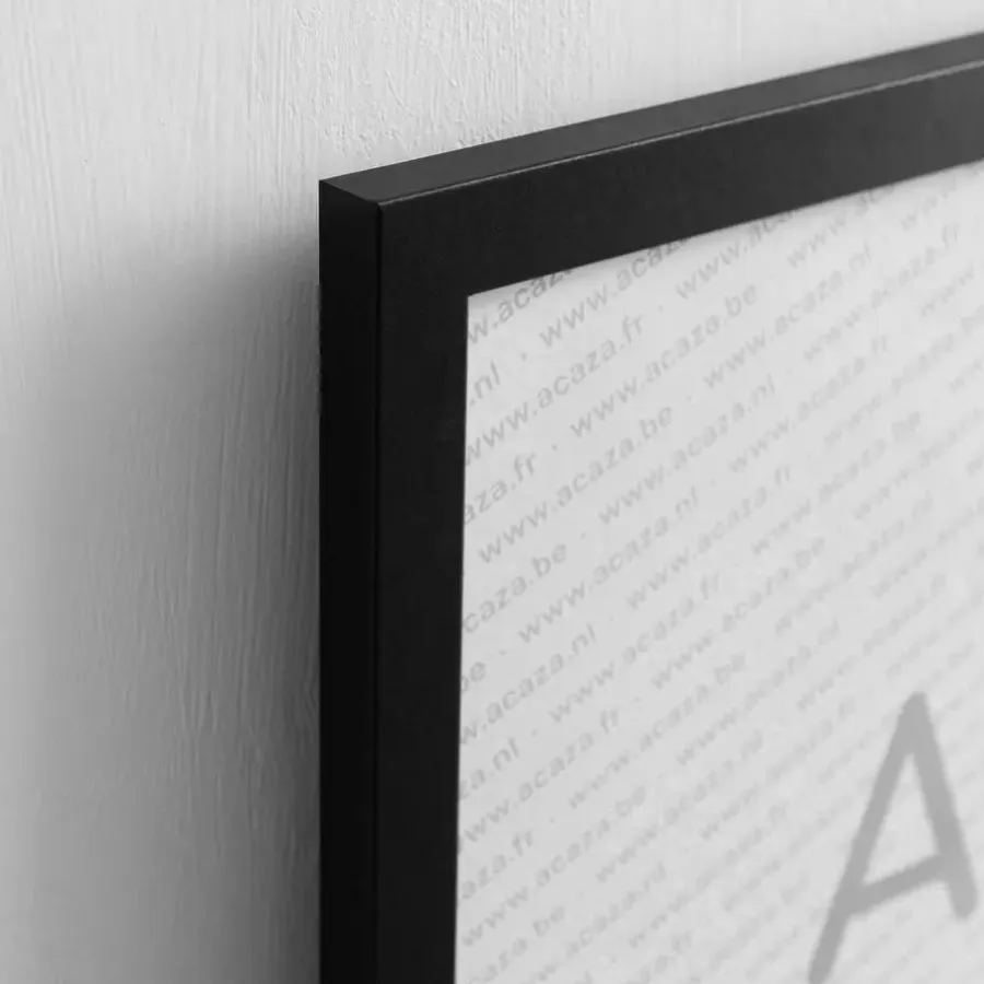 Fotolijsten-Merkloos Set van 2 Fotokaders - A4 formaat - Foto Lijsten in MDF Hout - Zwart