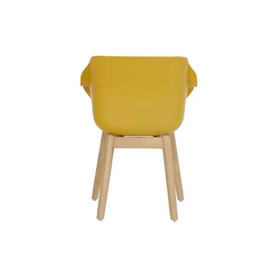 Tuinstoelen-Hartman Set van 2- Sophie Studio diningstoel- Curry Yellow- Teak poot