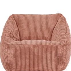 icon Set van 2 Kinderzitzakken Morgan - Corduroy Zitzak met Vulling - Oud roze