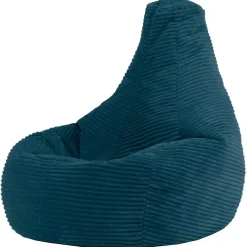 icon Set van 2 Kinderzitzakken Dalton - Corduroy Zitzak - Blauwgroen
