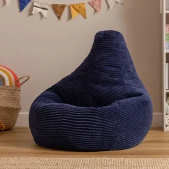 Zitzakken-icon Set van 2 Kinderzitzakken Dalton - Corduroy Zitzak - Marineblauw