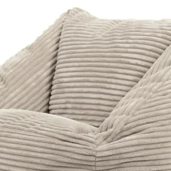 icon Set van 2 Kinderzitzakken Morgan - Corduroy Zitzak met Vulling - Beige