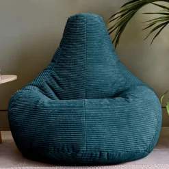 icon Set van 2 Zitzak Dalton - Corduroy Zitzak Volwassenen - Blauwgroen