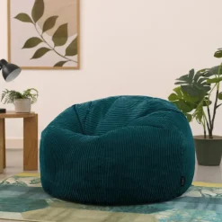 Zitzakken-icon Set van 2 Zitzak Kingston - Corduroy Zitzak Volwassenen - Blauwgroen