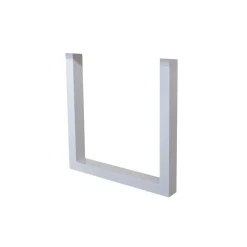 Tafelpoten-Dimehouse Set van 2 metalen tafelpoten U-frame wit - 8x70x72 cm - Metaal - Wit