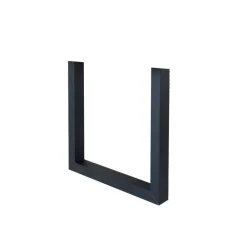 Tafelpoten-Dimehouse Set van 2 metalen tafelpoten U-frame zwart - 8x70x72 cm - Metaal - Zwart