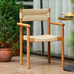 Tuinstoelen-Nordlys Set van 2 tuinstoelen van massief acaciahout