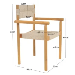 Tuinstoelen-Nordlys Set van 2 tuinstoelen van massief acaciahout
